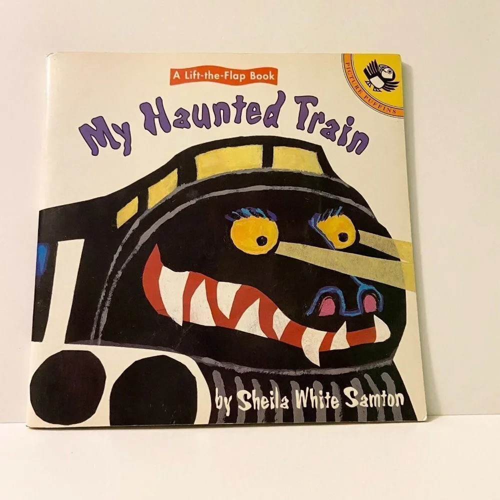 Vintage 1995  Lift the Flap Book My Haunted Train by Sheila White Samton